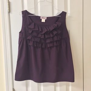 Anthropologie Shumaq ruffle sleeveless blouse